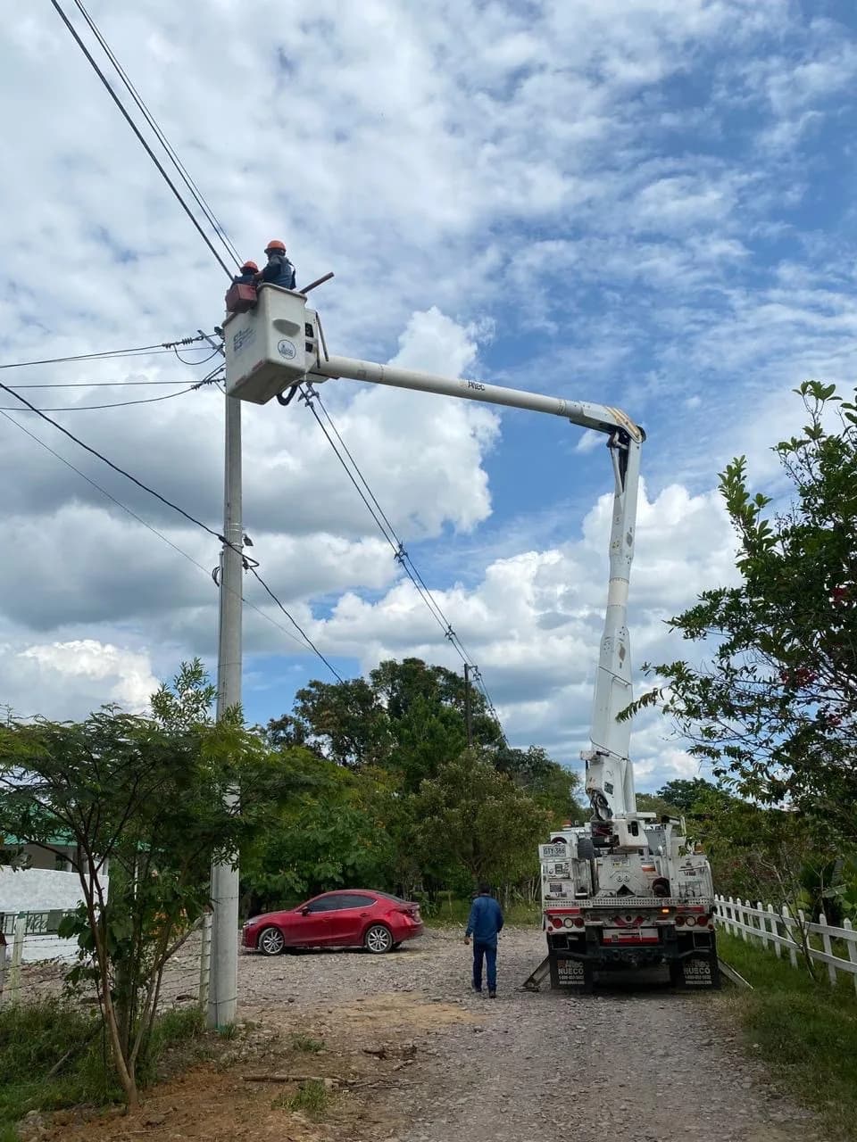 Trabajo en línea viva con carro canasta